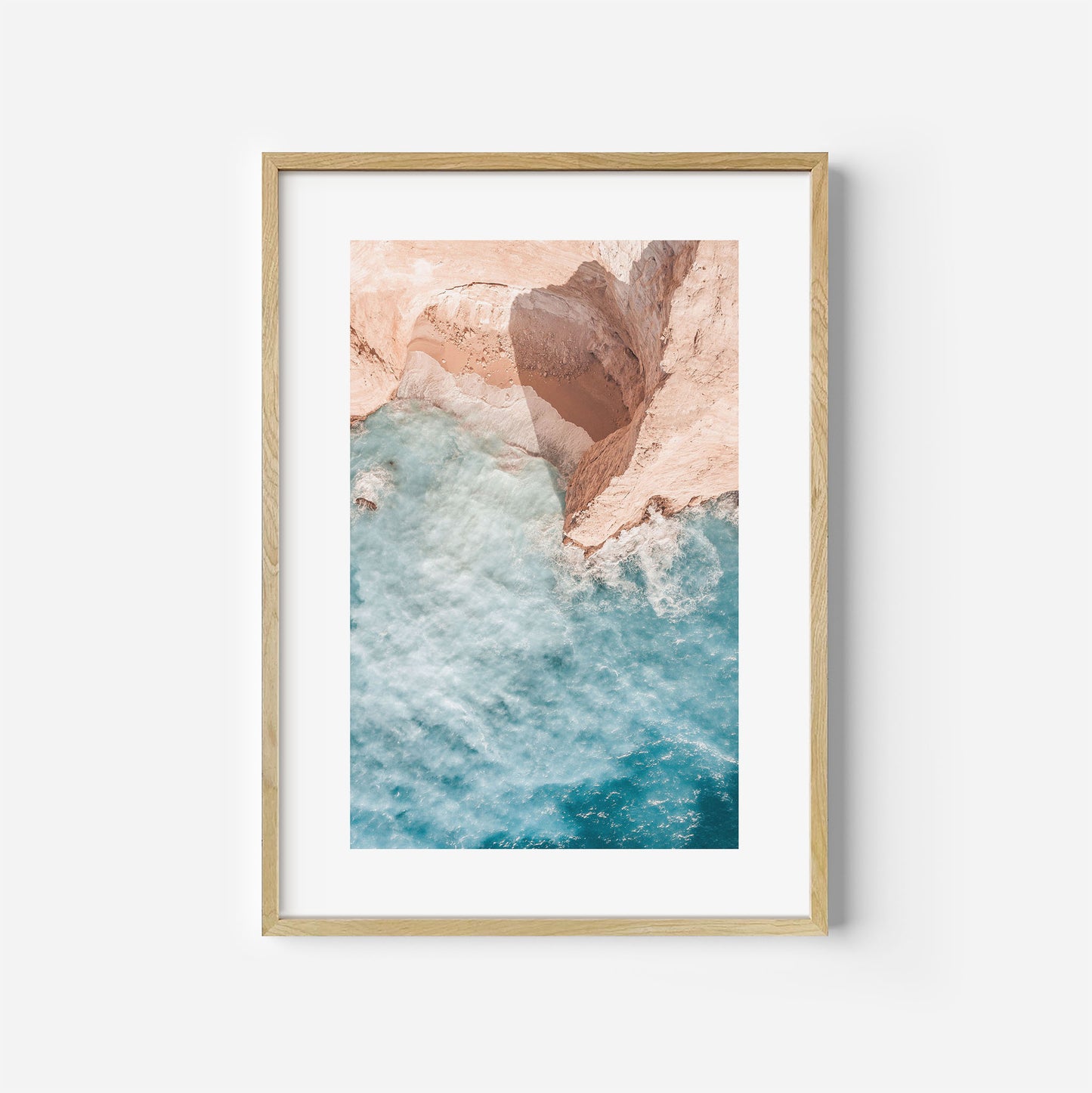 Ionian Coastal Bliss Art Print Wooden Frame