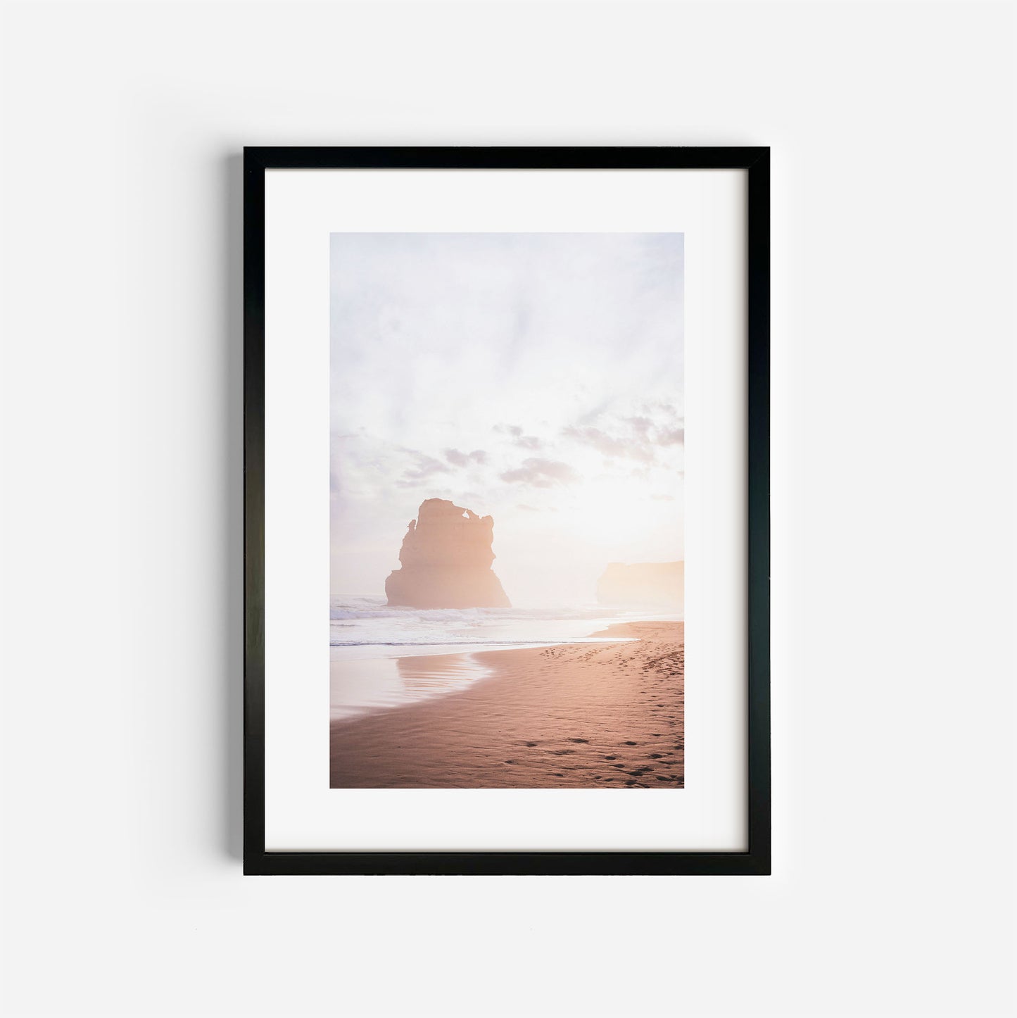 Lone Apostle - Great Ocean Road Art Print Black Frame
