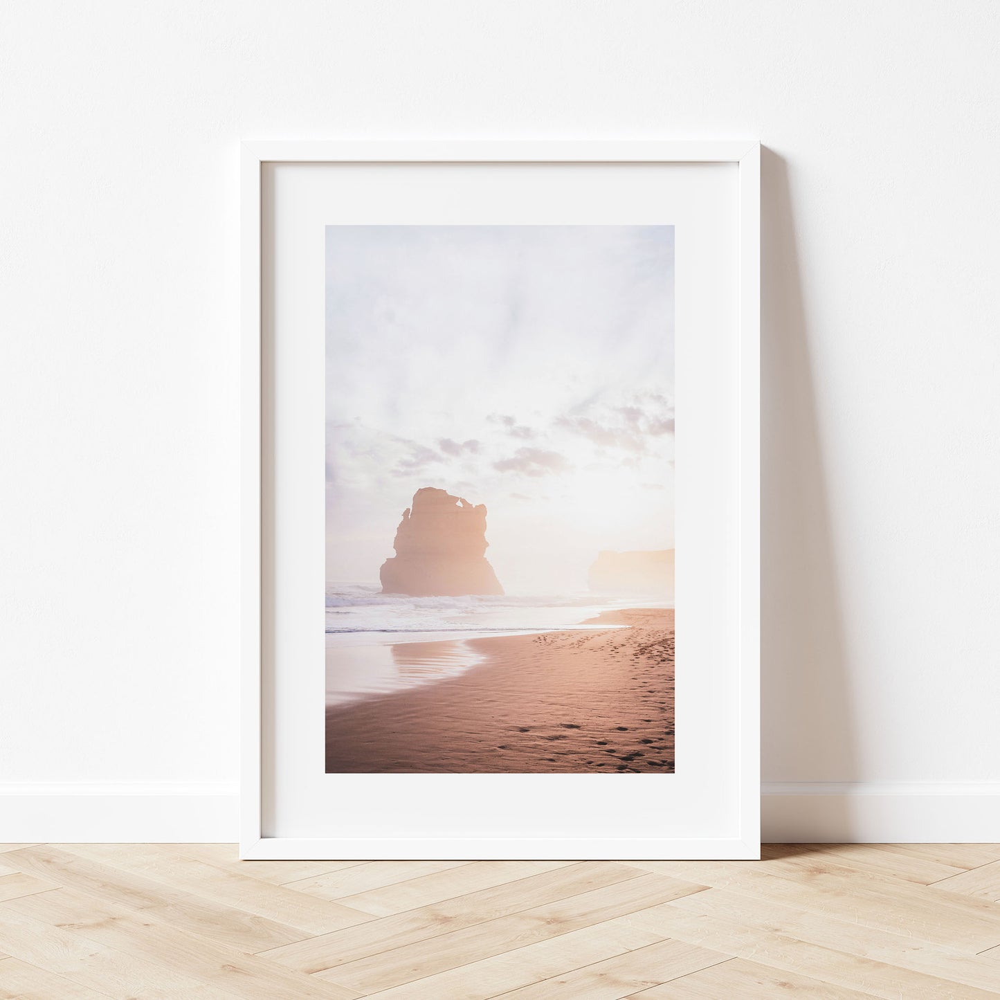 Lone Apostle - Great Ocean Road Art Print White Frame