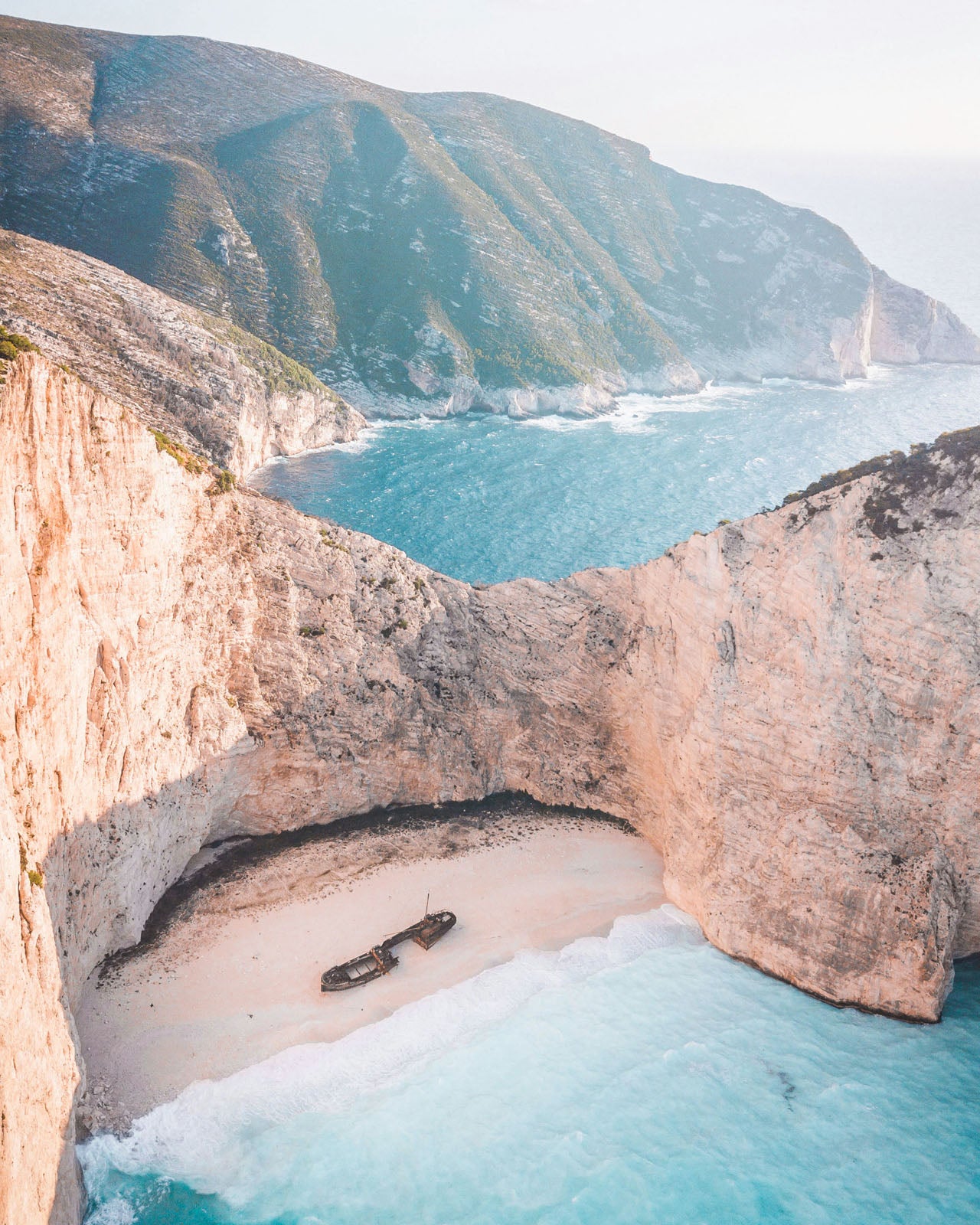 Zakynthos Beach Shipwreck Art Print Thumbnail