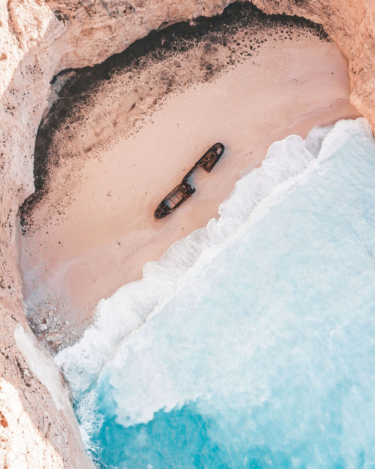 Ionian Coastal Shipwreck Art Print Thumbnail