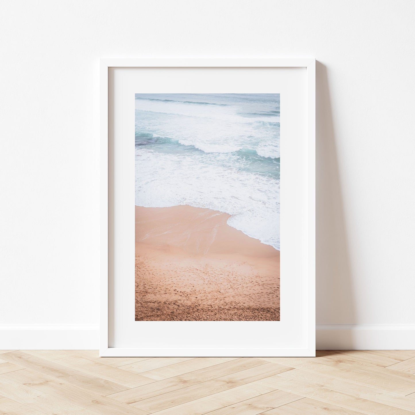 Great Ocean Rd Beaches Art Print White Frame