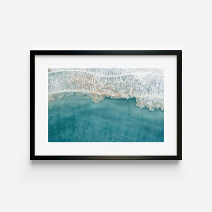 Narrabeen Deep Blue Swells Art Print Black Frame Horizontal