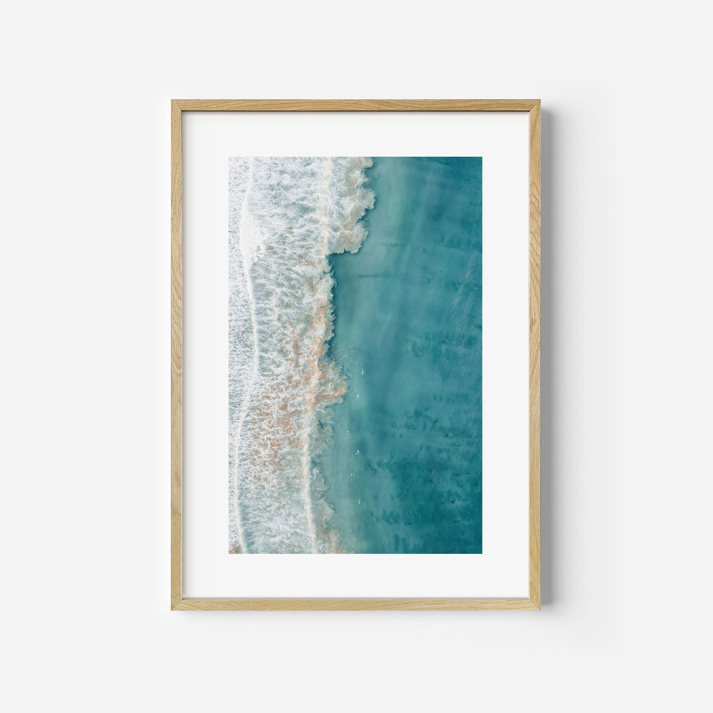 Narrabeen Deep Blue Swells Art Print Wooden Frame Vertical