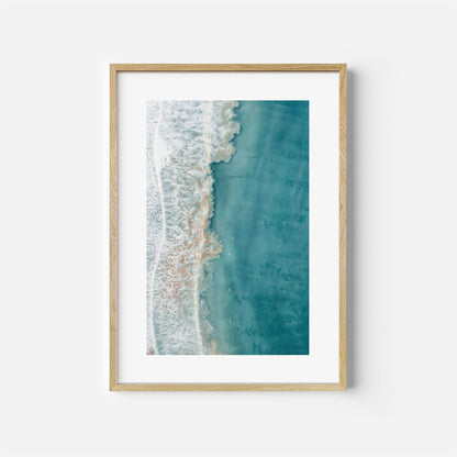 Narrabeen Deep Blue Swells Art Print Wooden Frame Vertical