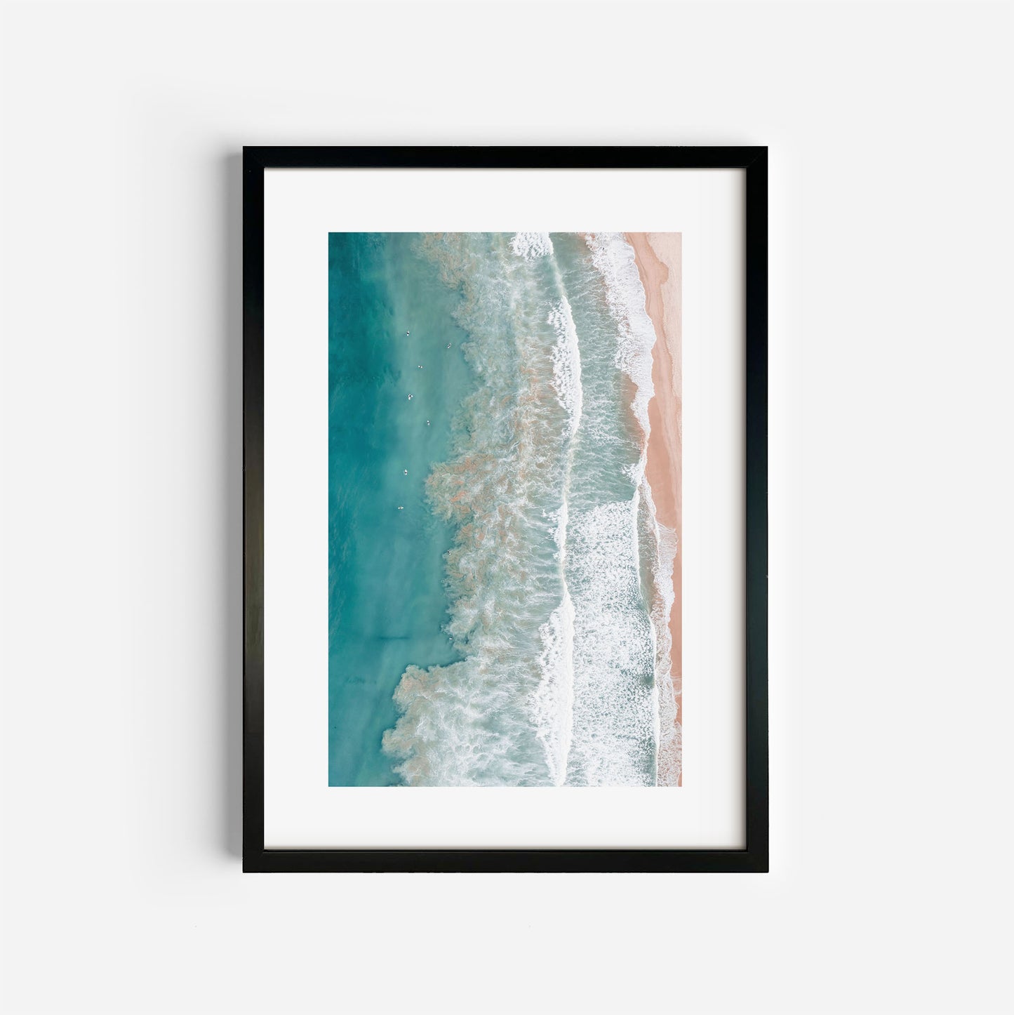 Northern Beaches - Beyond the Break Art Print Black Frame Vertical