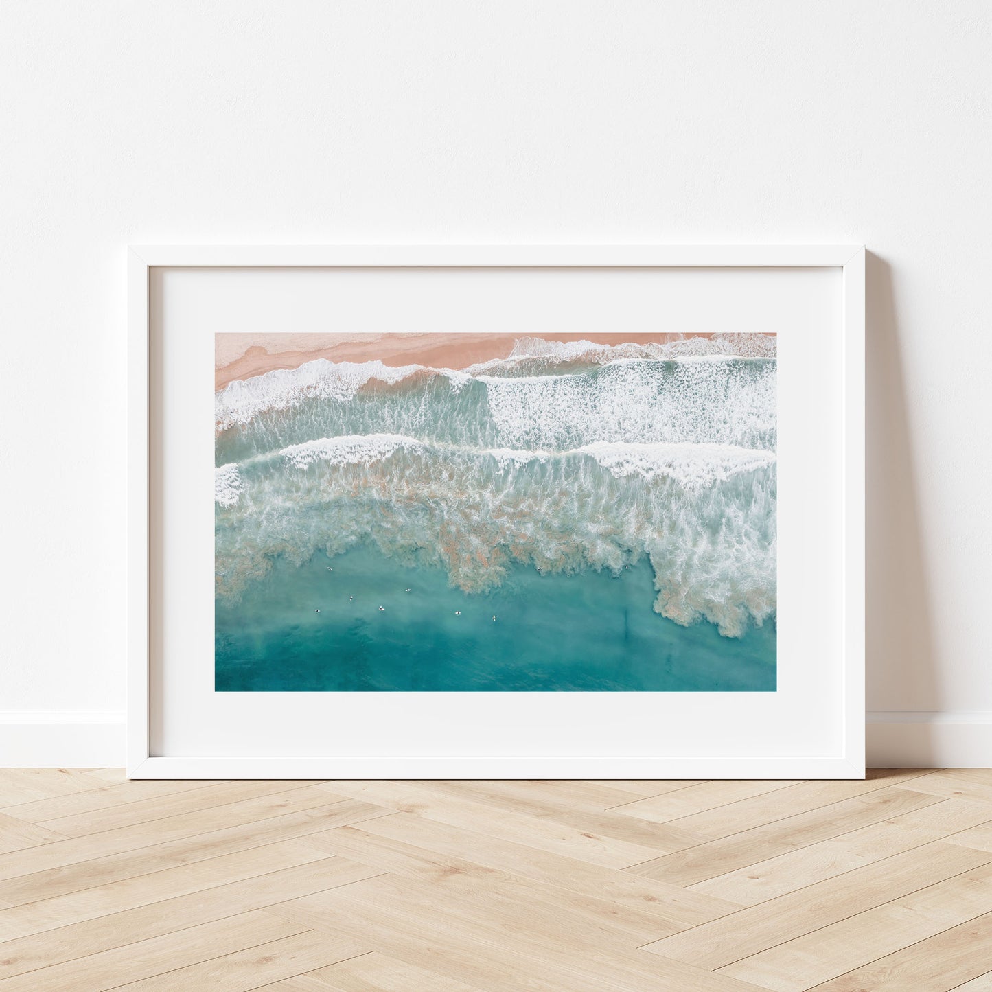 Northern Beaches - Beyond the Break Art Print White Frame Horizontal