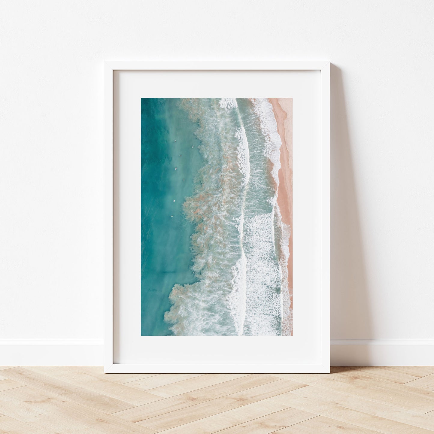 Northern Beaches - Beyond the Break Art Print White Frame Vertical
