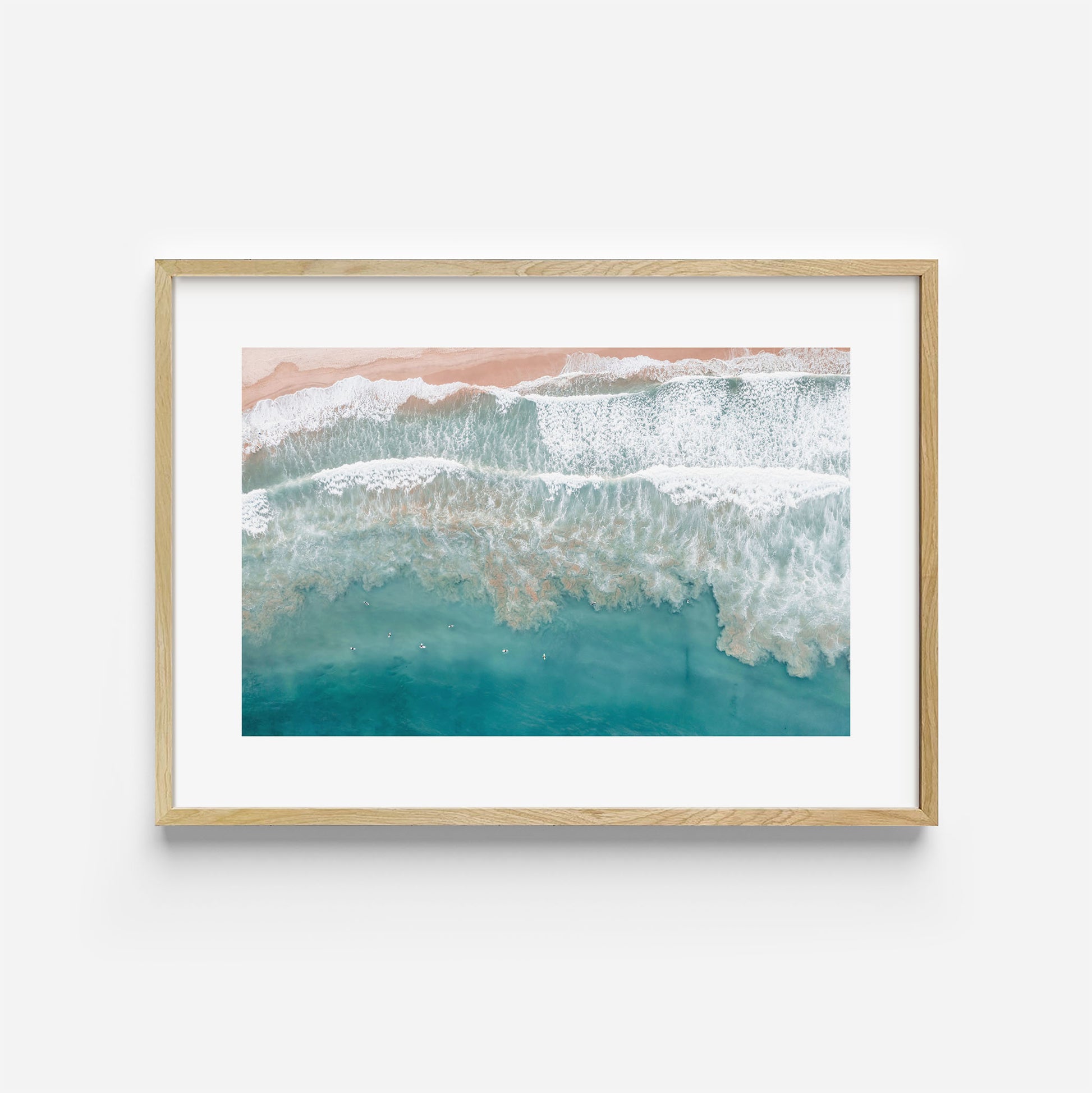 Northern Beaches - Beyond the Break Art Print Wooden Frame Horizontal