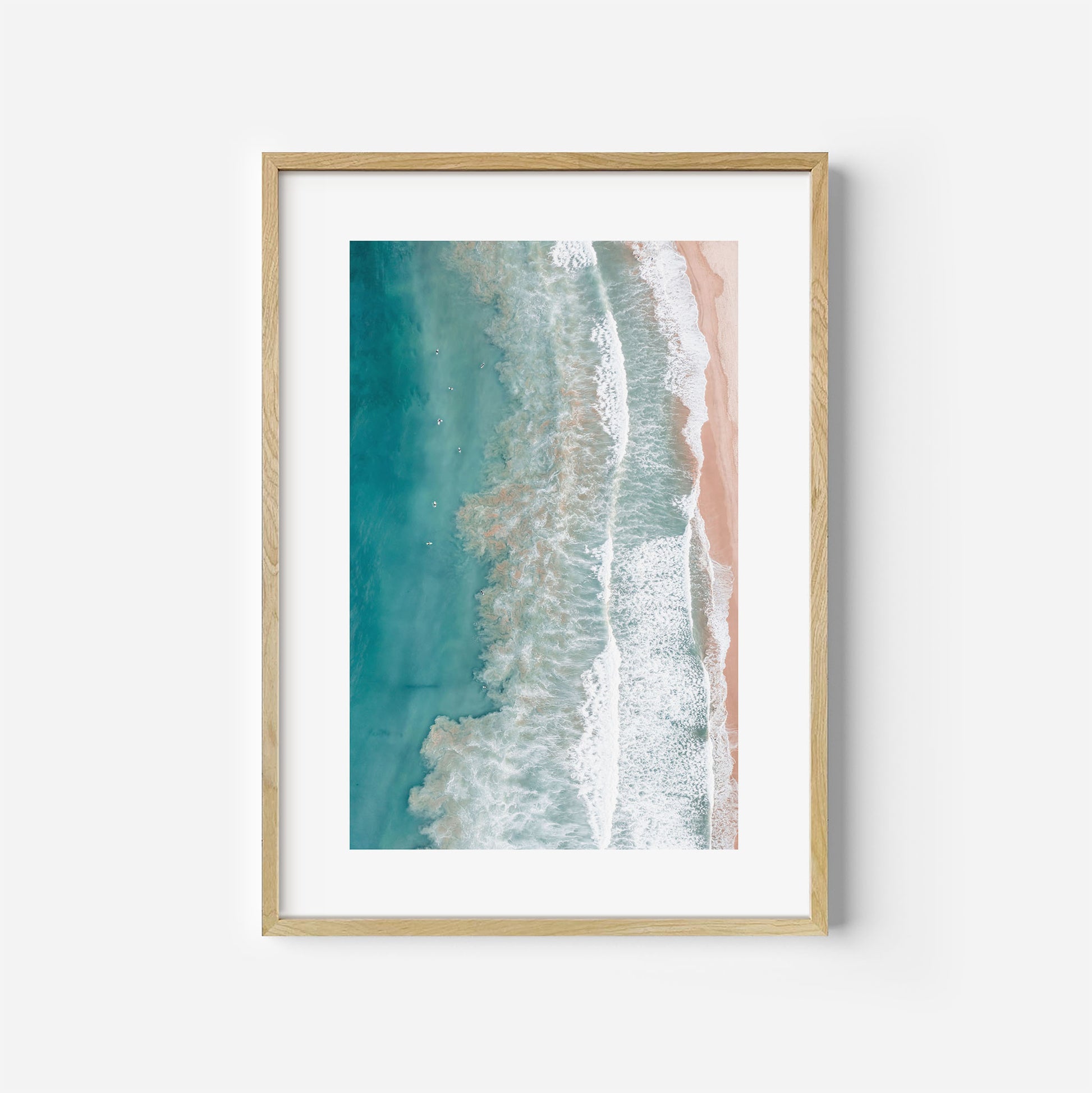 Northern Beaches - Beyond the Break Art Print Wooden Frame Vertical
