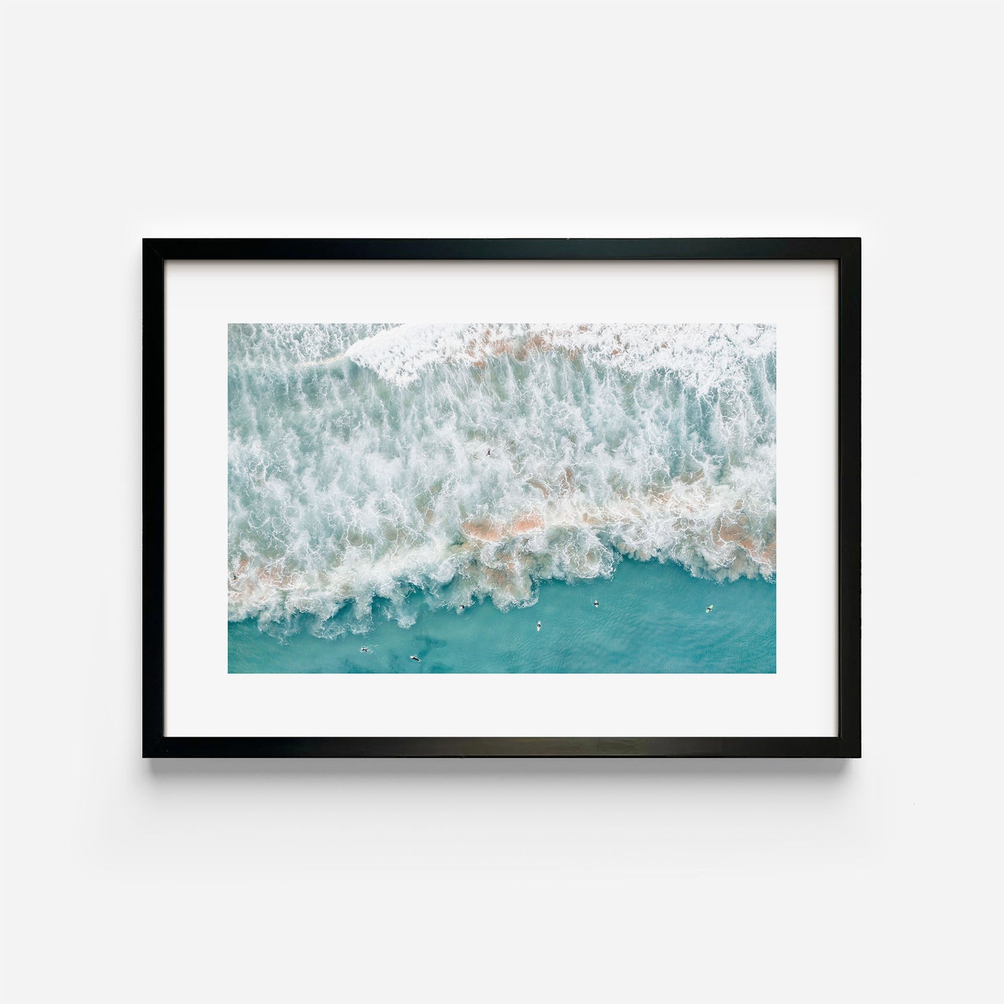 Northern Beaches Swell Art Print Black Frame Horizontal