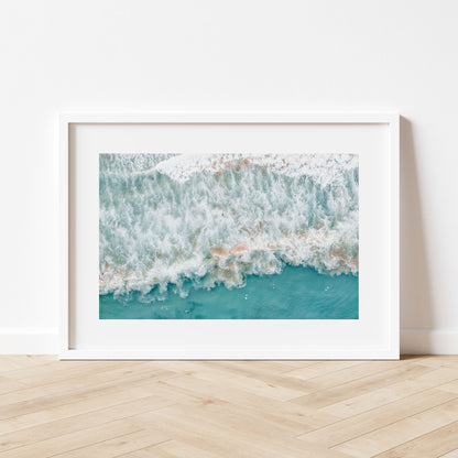 Northern Beaches Swell Art Print White Frame Horizontal