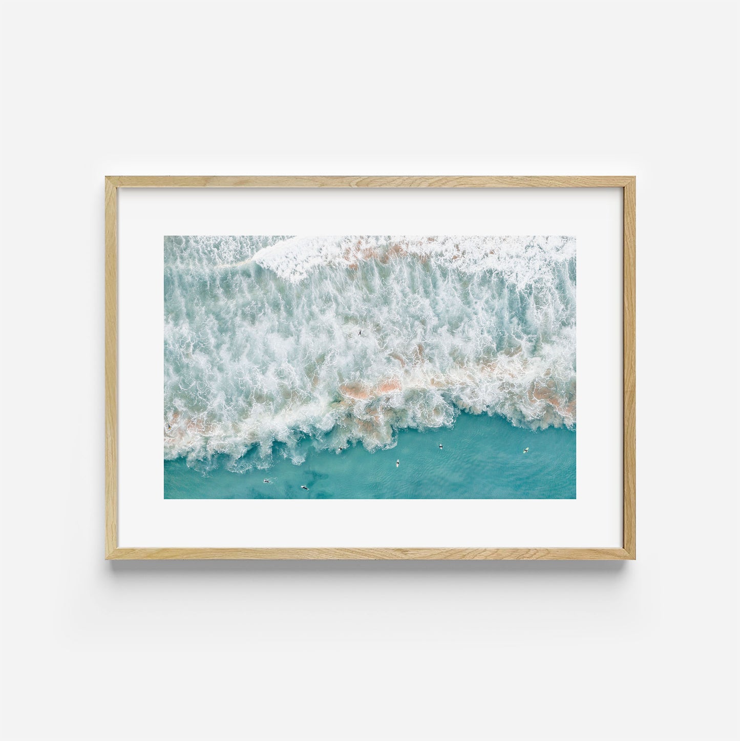 Northern Beaches Swell Art Print Wooden Frame Horizontal