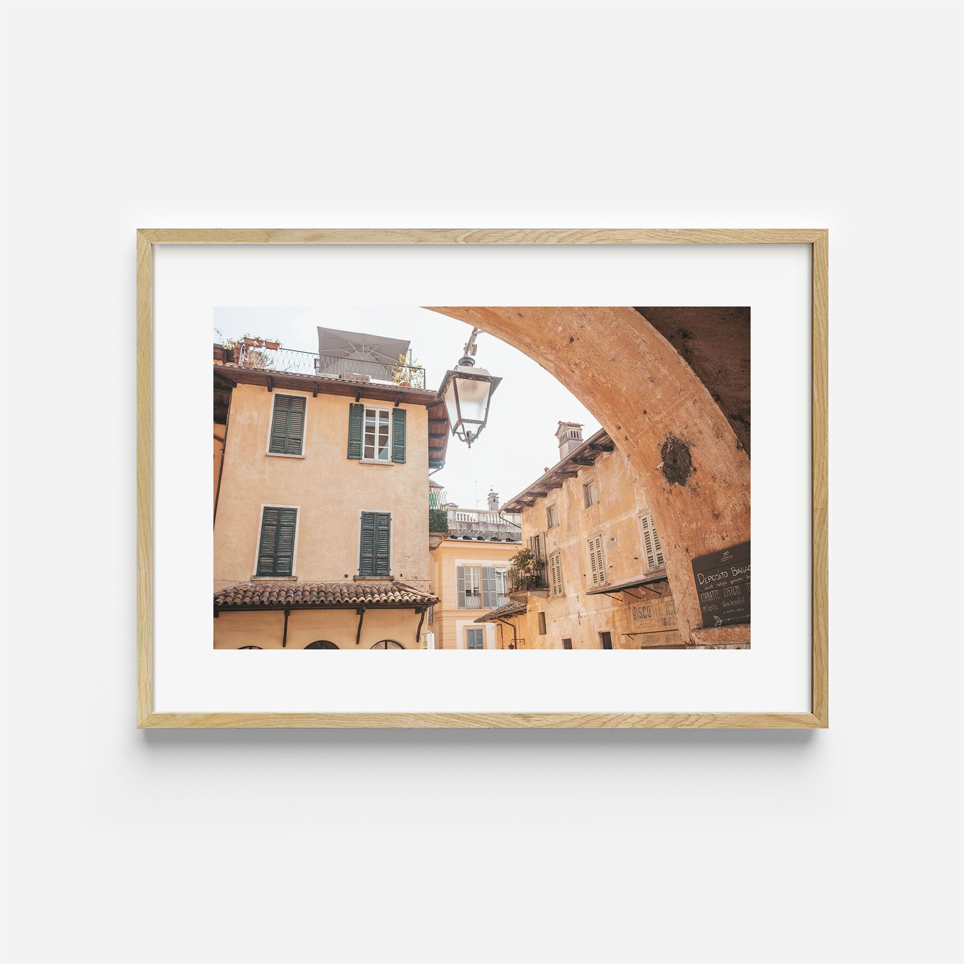 Orta San Guilio - Italian Daybreak Art Print Wooden Frame