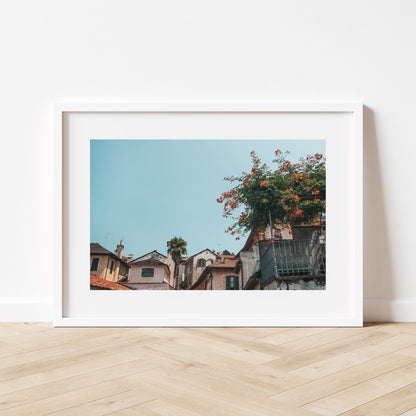 Orta San Guilio - Rosy Summer Sky Art Print White Frame