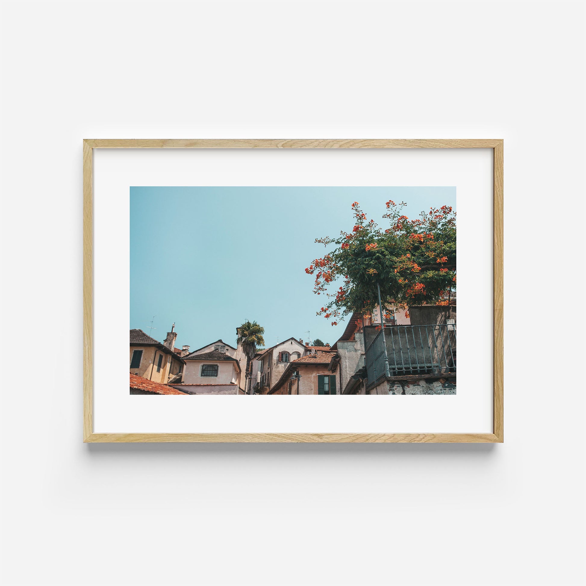 Orta San Guilio - Rosy Summer Sky Art Print Wooden Frame