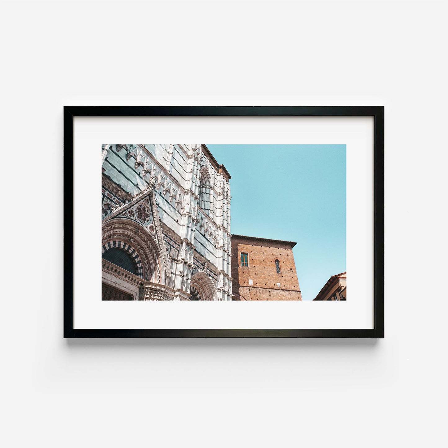 Siena - Cathedral in Summer Art Print Black Frame