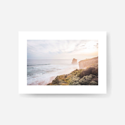 Sunset on the Great Ocean Road Art Print Unframed