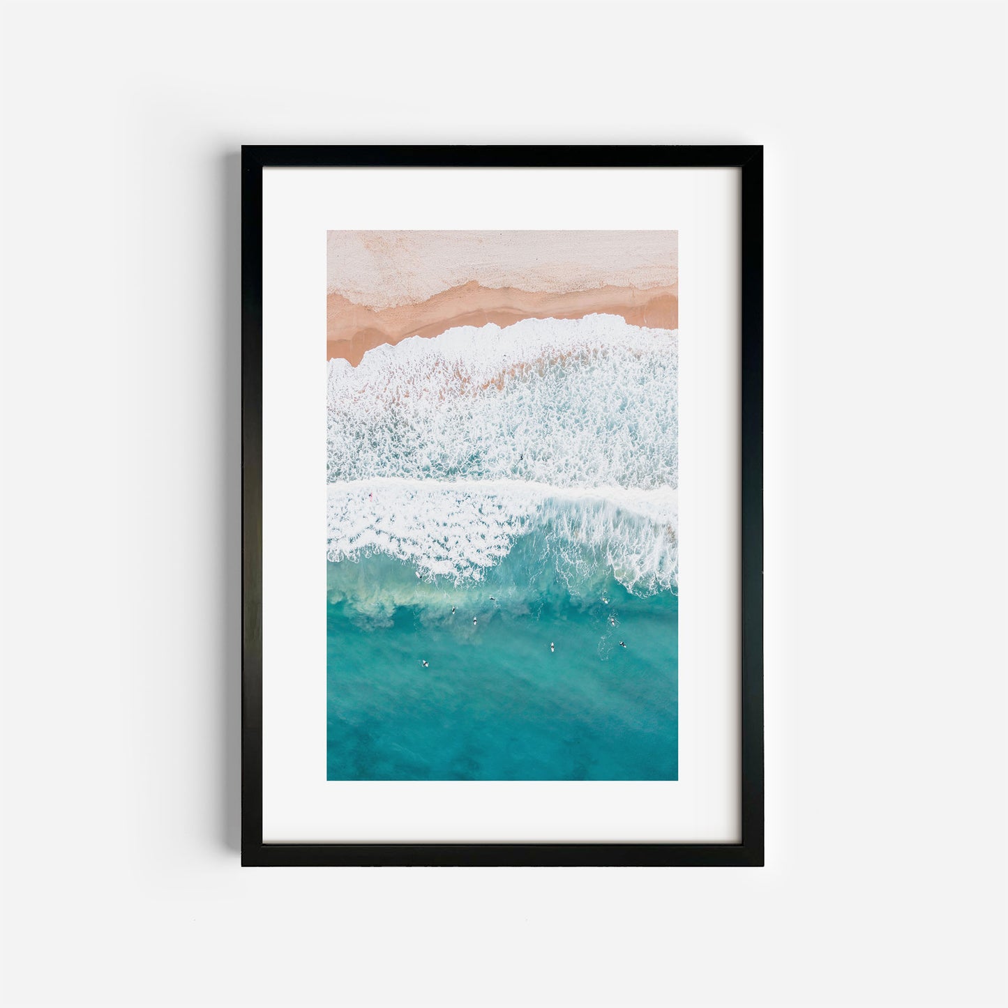 Embrace The Waves Art Print Black Frame