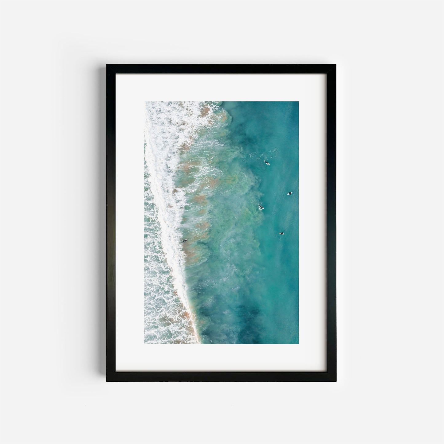 Sydney's Deep Swells Art Print Black Frame Vertical