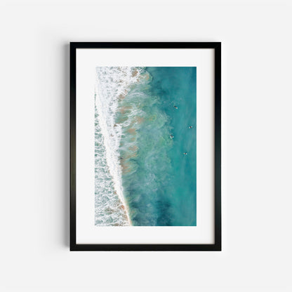 Sydney's Deep Swells Art Print Black Frame Vertical