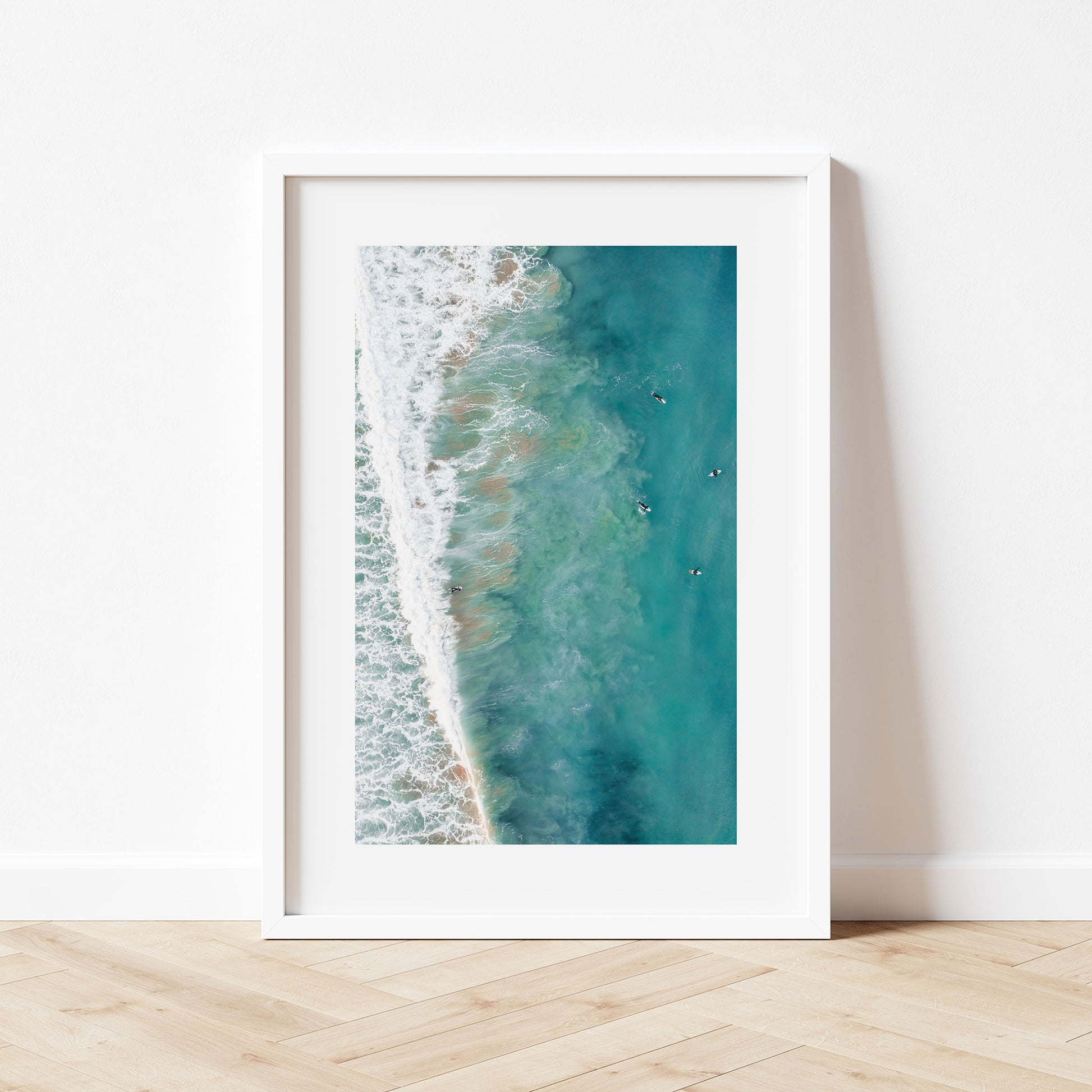 Sydney's Deep Swells Art Print White Frame Vertical